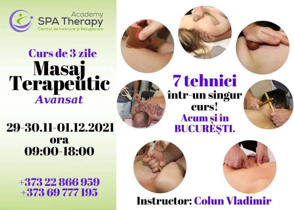 CURS de Masaj Terapeutic avansat - Bucuresti