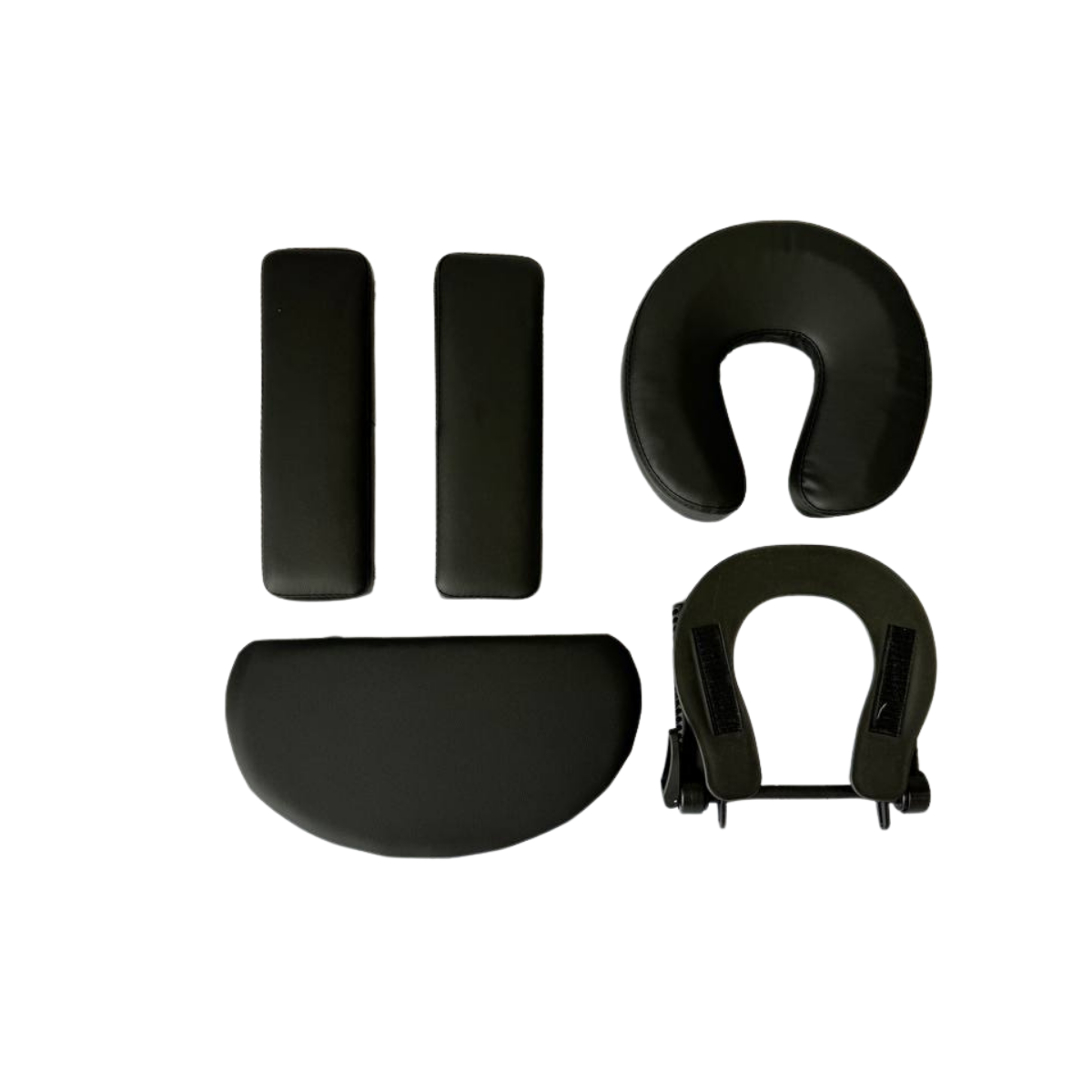 Masă de masaj metal, 65 cm, 3 secțiuni (eco piele, spumă 8 cm) Negru/Albastru,Husă cu roți - imaginea 9