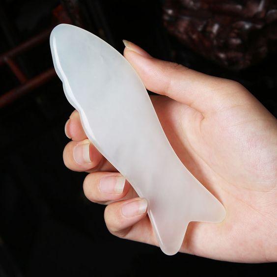 Gua-Sha (Nefrit/pește)Mare - 1
