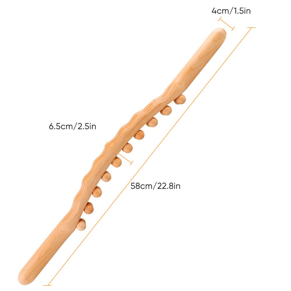 Bară anticelulitică din lemn cu bile x2 - 11