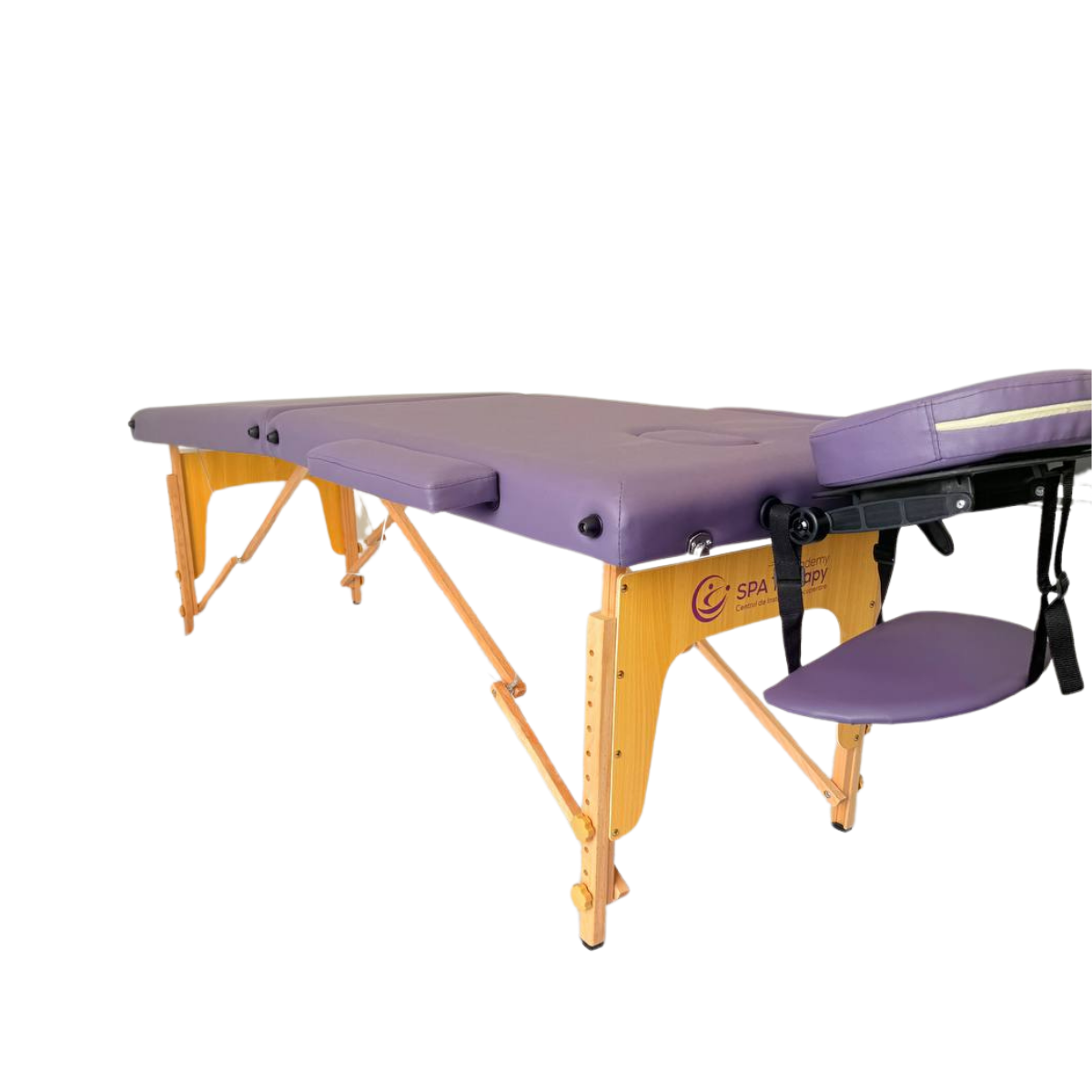 Masă de masaj lemn, 2 secțiuni, 65cm Verde / Violet Aprins / Sur /Violet. - imaginea 22