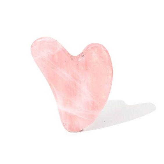 Gua-Sha (Cuarț roz /inima mare) - imaginea 2