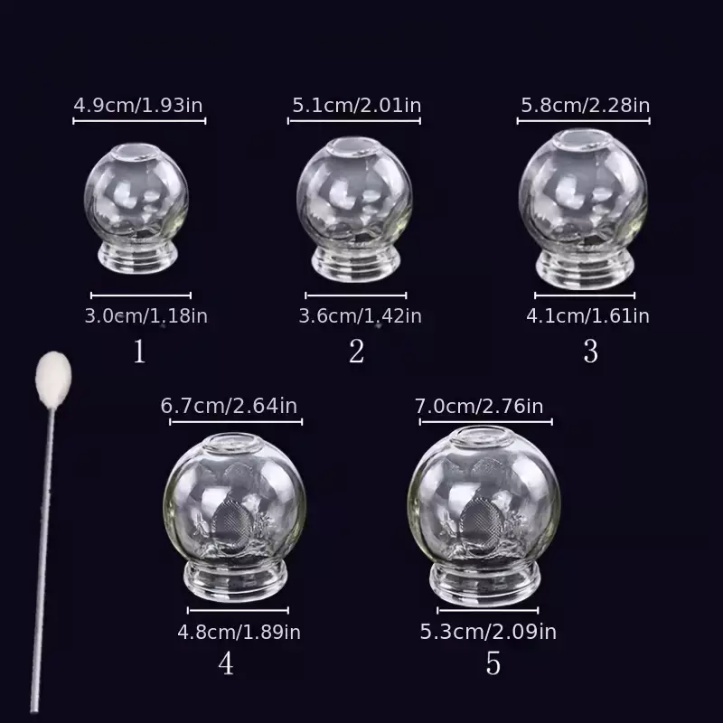 Set de ventuze din sticlă 14  buc - imaginea 10
