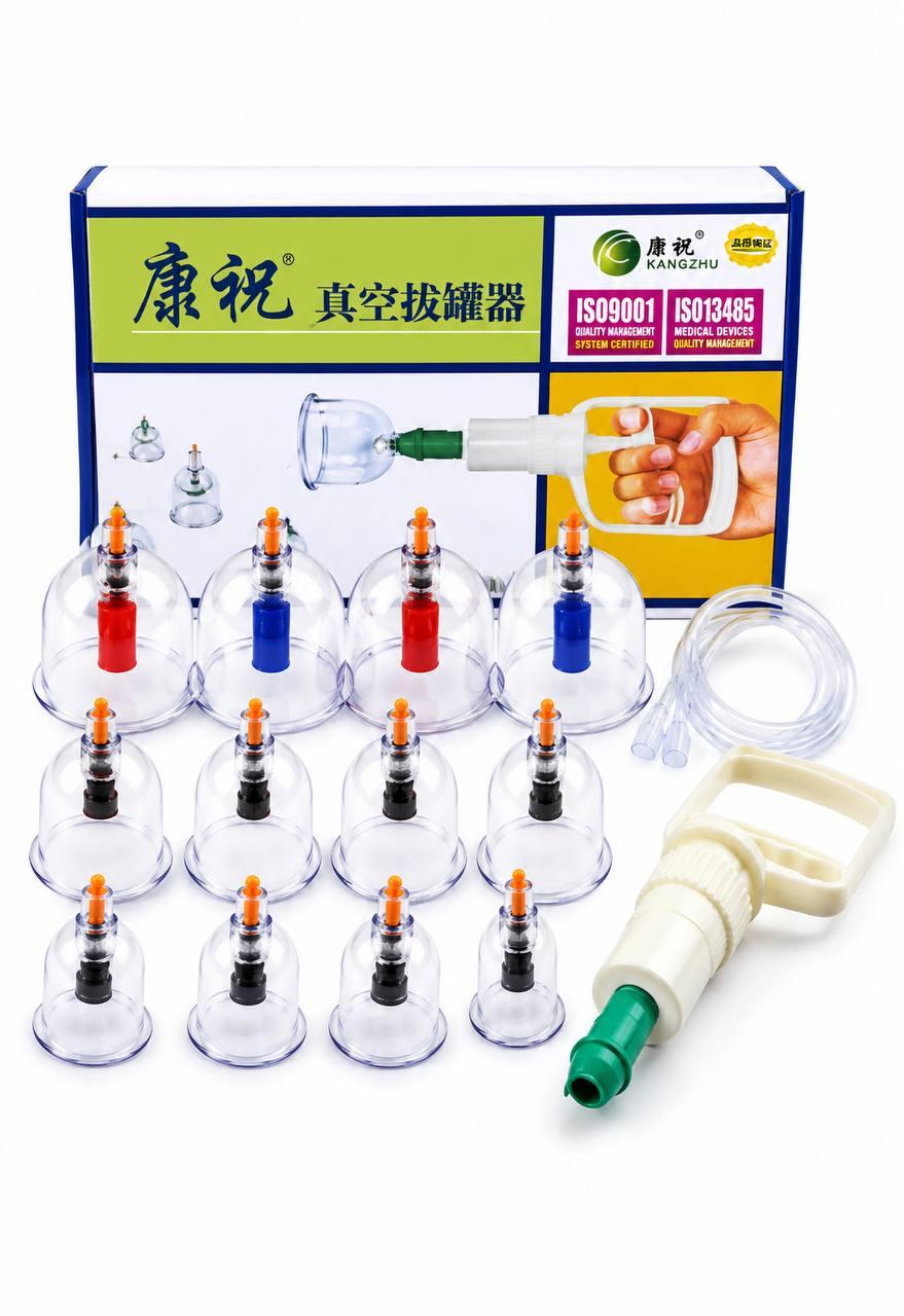 Set de ventuze cu pompa Kangzhu (12 buc)