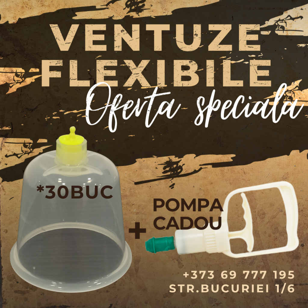 Set*30 de Ventuze №7 plastic+cauciuc (cu pompa)